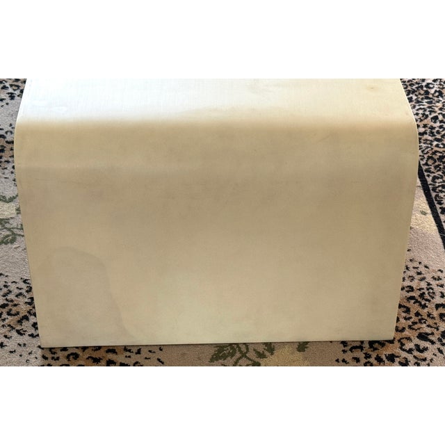 1990s Karl Springer Goatskin Waterfall Table For Sale - Image 5 of 12