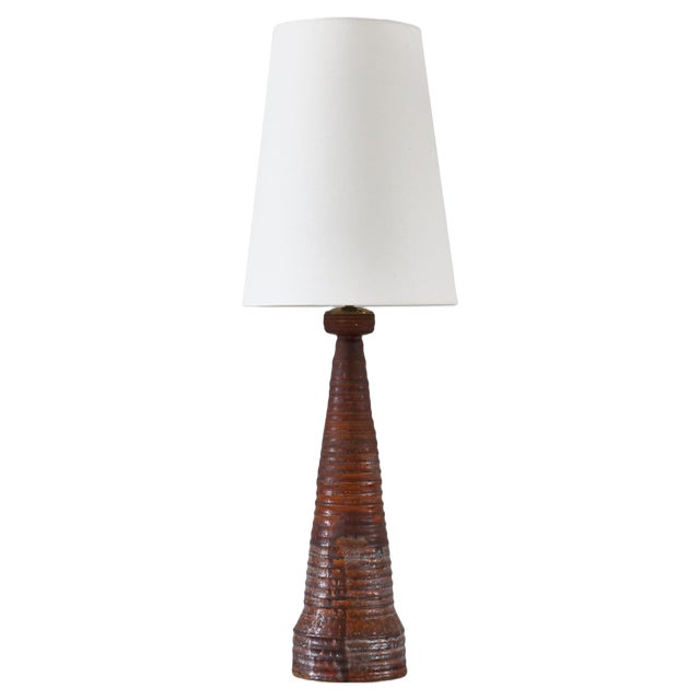 Art Nouveau Ceramic Table Lamp from Hans Henrik Petersen Hpk, Denmark, 1930s For Sale