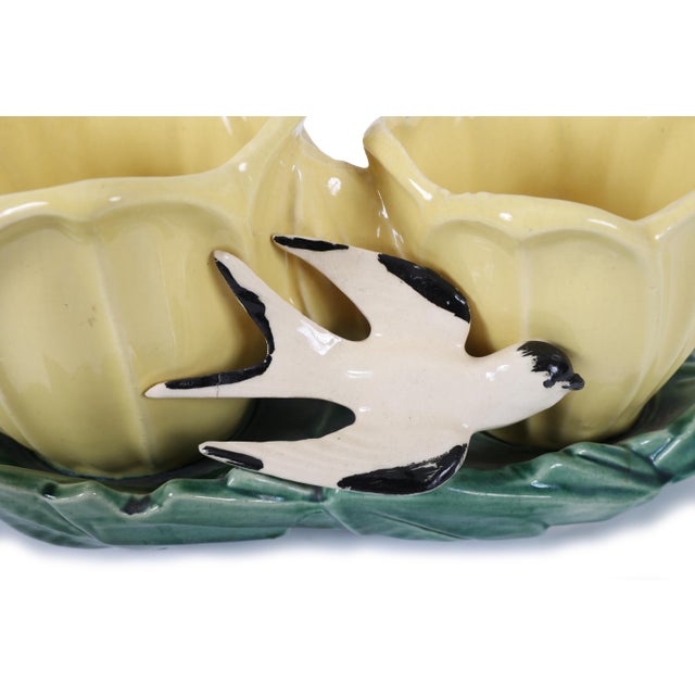 Set of 2 Vintage McCoy Planters - Birds and Tulips Double Planters For Sale - Image 14 of 14
