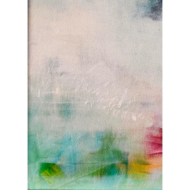 Vintage Mixed Media Watercolor Painting For Sale - Image 4 of 8