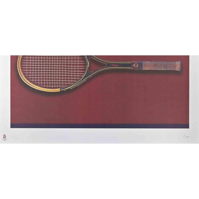 Tennis, Olympic Games Beijing 2008 is a wonderful colored screen print realized by Fabio Mauri in occasion of the Olympic...