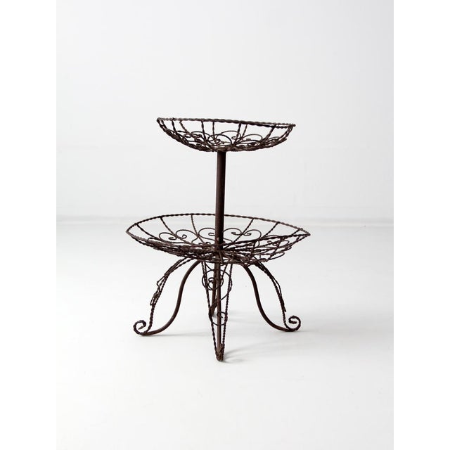 Vintage Wrought Iron Tiered Stand Chairish