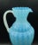 Blue Murano Opaline Glass Jug For Sale - Image 8 of 13