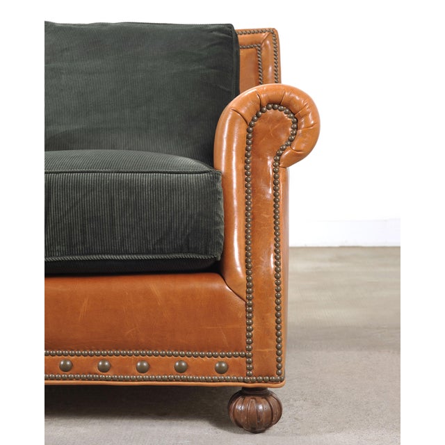 Ralph Lauren Italian Aran Isles Leather Mahogany Club Chair For Sale - Image 16 of 18