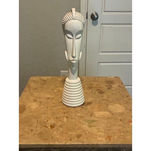 White African style head sculpture.