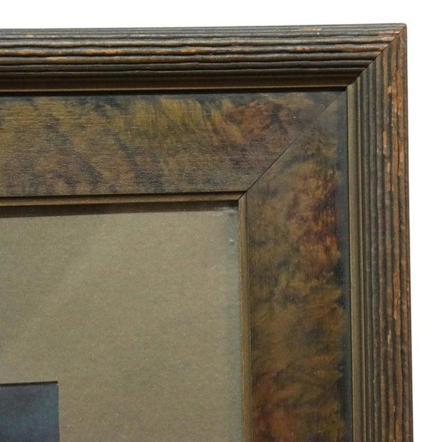 Brown Large Antique Wall Mirror With Maxfield Parrish Print Insert “Cleopatra" C1920 For Sale - Image 8 of 9