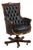 Francesco Molon Black Tufted Leather Swivel Arm Chair For Sale