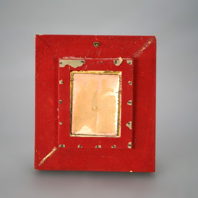 Metal French Limoges Enamel on Copper Portrait Painting of a Woman, 20th Century For Sale - Image 7 of 7