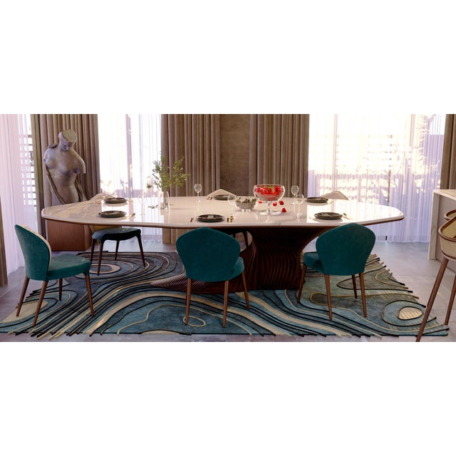 Longjing 500 Rug by Alma De Luce For Sale - Image 4 of 6