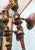 A spectacular pair of articulated aged copper, formerly gas lit converted to electricity- wall mounted torchieres sconces...