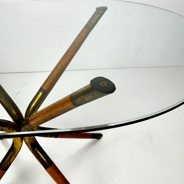 Mid-Century Modern Brass & Glass Coffee Table from Cesare Lacca, Italy, 1950s For Sale - Image 6 of 9