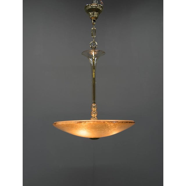 Art Deco Glass Hanging Light by Kamenicky Senov, 1930s For Sale - Image 12 of 13