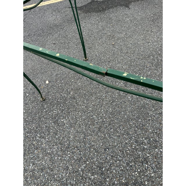1960s oodard 7 Piece Wrought Iron Patio Set Glass Table and 6 Chairs, Attributed For Sale In Washington DC - Image 6 of 10