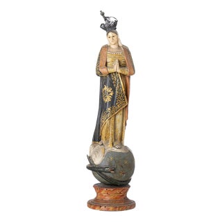 Sacred Art Our Lady of the Conception, 1800s For Sale