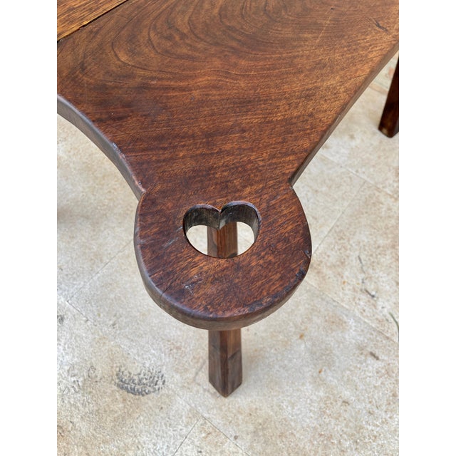 Wood Mid 20th Century French Wooden Rustic Side Table, 1960´S For Sale - Image 7 of 18