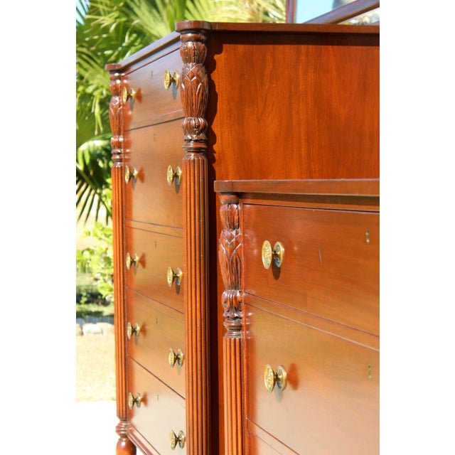 Antique Mahogany Dresser Set With Swivel Mirrors - Circa 1880 Victorian Bedroom Furniture For Sale - Image 12 of 18