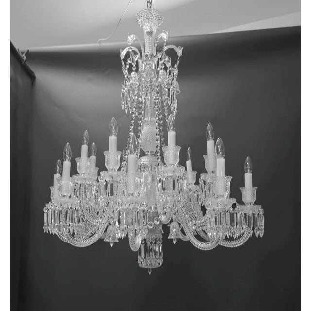 Grand 18 Arms Multi‑Tier Crystal Chandelier For Sale - Image 14 of 17
