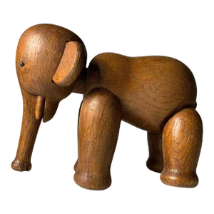 Vintage Kay Bojesen Articulating Wood Toy Elephant