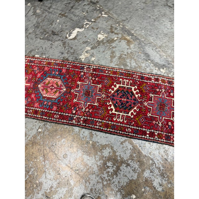 1ft 10in × 12ft Karajeh Heriz Persian Rug, Circa 1930 For Sale - Image 9 of 12