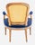 French Provincial Antique French Louis XVI Style Sapphire Blue Velvet Armchair, Circa 1900 For Sale - Image 3 of 4