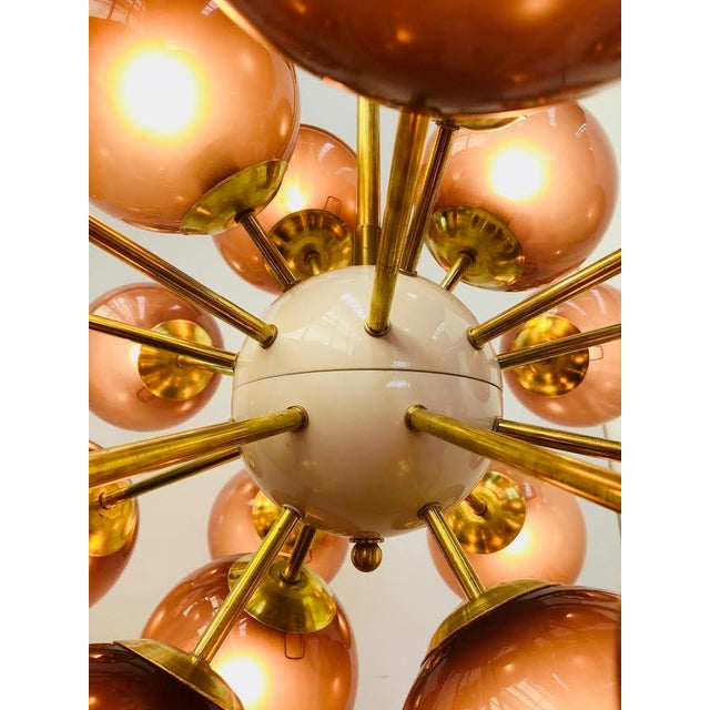 21st Century Ovale Natural Brass Frosted Amethyst Murano Sputnik Chandelier by Fabio LTD For Sale - Image 9 of 9