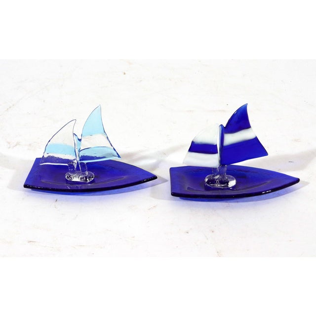 Glass Vintage Murano Glass Models of Sailing Ships- A Set of Twelve For Sale - Image 7 of 9