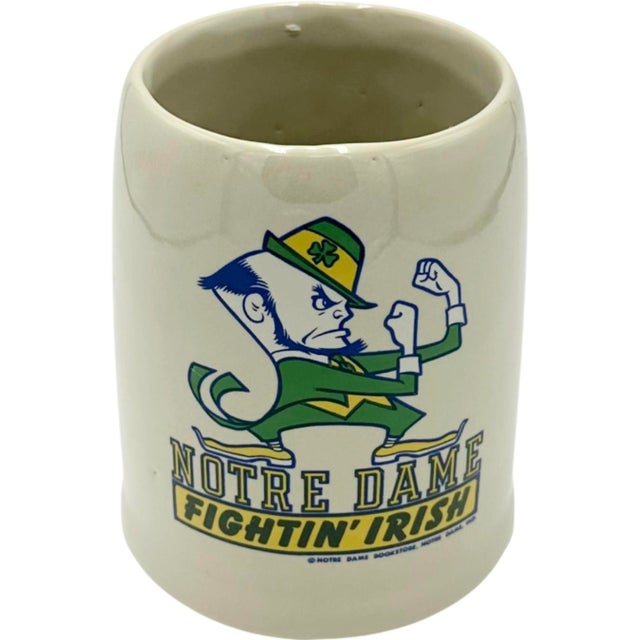 Ivory Vintage University of Notre Dame Fightin' Irish Ceramic Mug For Sale - Image 8 of 11