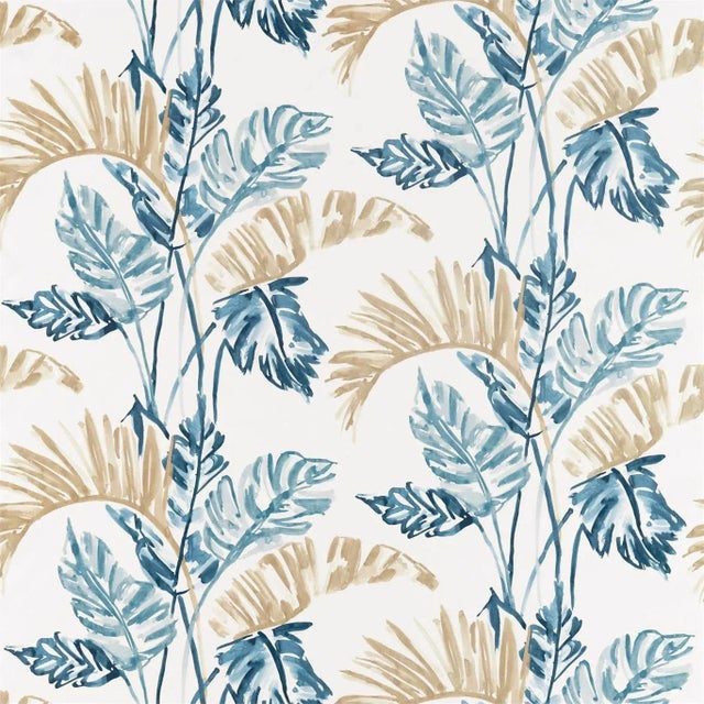 Harlequin Toshiko Fabric in Ink / Sky / Stone For Sale