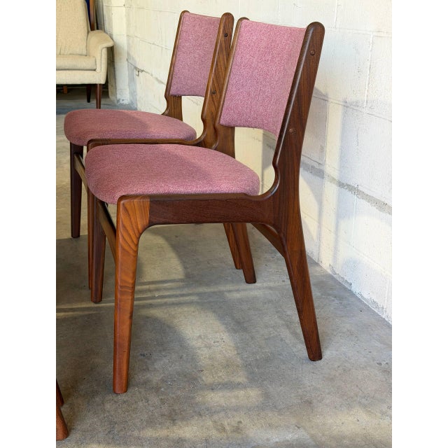Wood Rosewood Dining Chairs in Style of Erik Buch Upholstered Mid-Century Seating Set of 6 Denmark 1960s For Sale - Image 7 of 11