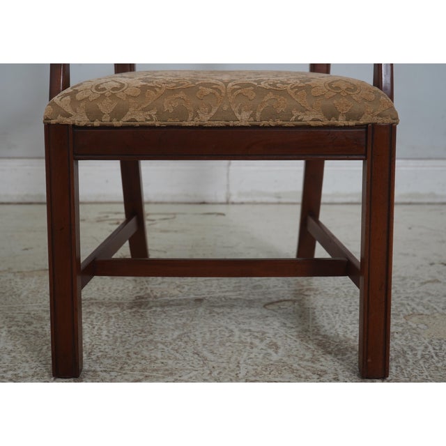 Set of 6 Old Colony Mahogany Chippendale Style Ribbon Back Dining Chairs For Sale - Image 10 of 18
