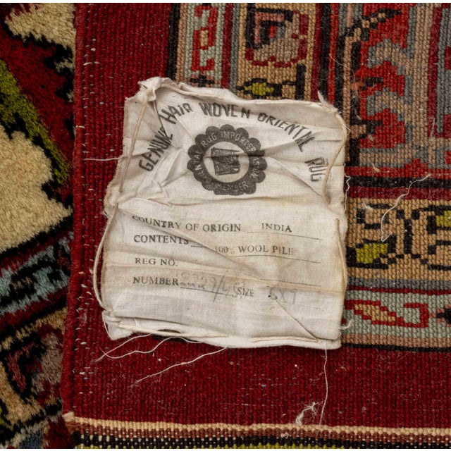 Indian Kazak Style Wool Carpet, 9' 7" X 6' For Sale - Image 9 of 9