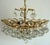 Gold Brass and Rainbow Lead Crystal 8-Light Chandelier from Palwa, 1960s For Sale - Image 8 of 12