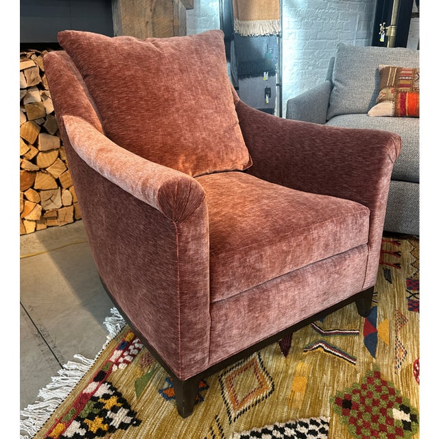 Transitional Hickory Chair Jules Chair and Ottoman For Sale - Image 3 of 8