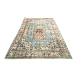 Handmade Vintage Oushak Rug - 130" X 79" For Sale