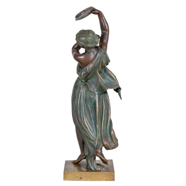 Etienne Henri Dumaige E. H. Dumaige Patinated Bronze Figure of a Muse For Sale - Image 4 of 5