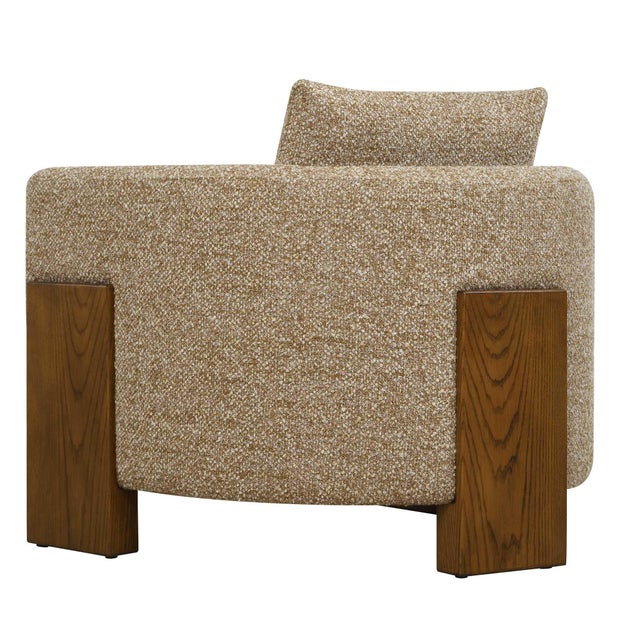 Brown Halligan Upholstered Accent Chair For Sale - Image 8 of 10