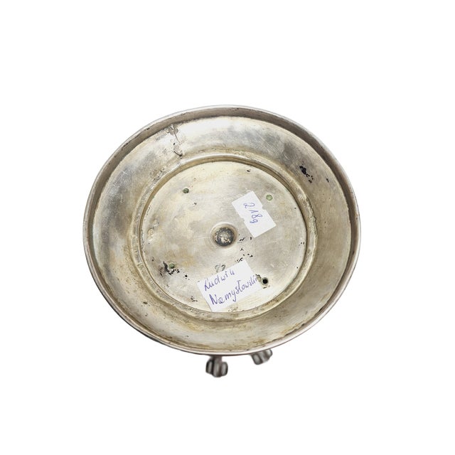 Art Deco Polish Silver Crystal Bowl on Stand, 1930s For Sale - Image 10 of 18