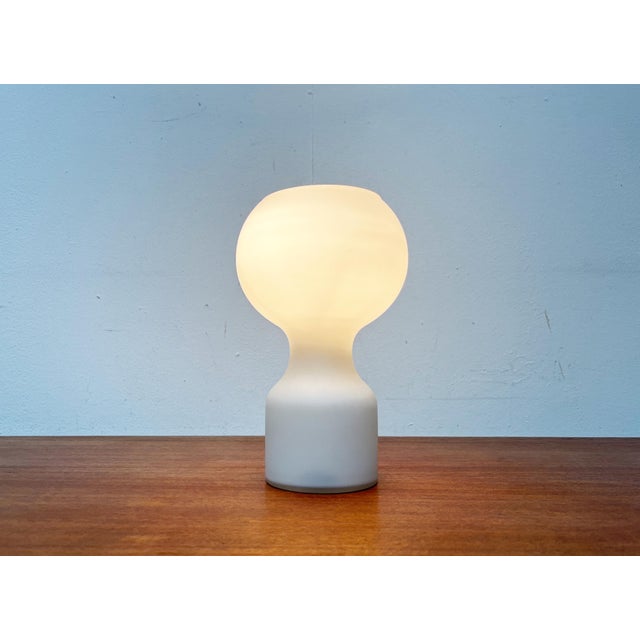 Vintage Space Age Minimalist Glass Table Lamp by Jean Paul Edmonds Alt for Philips, 1970s For Sale - Image 11 of 18