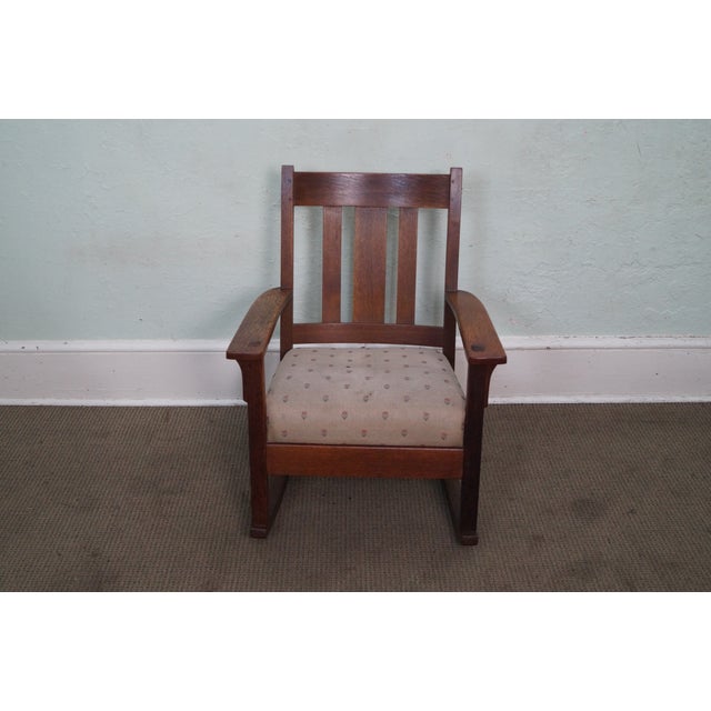 Antique Mission Oak Rocking Chair Chairish