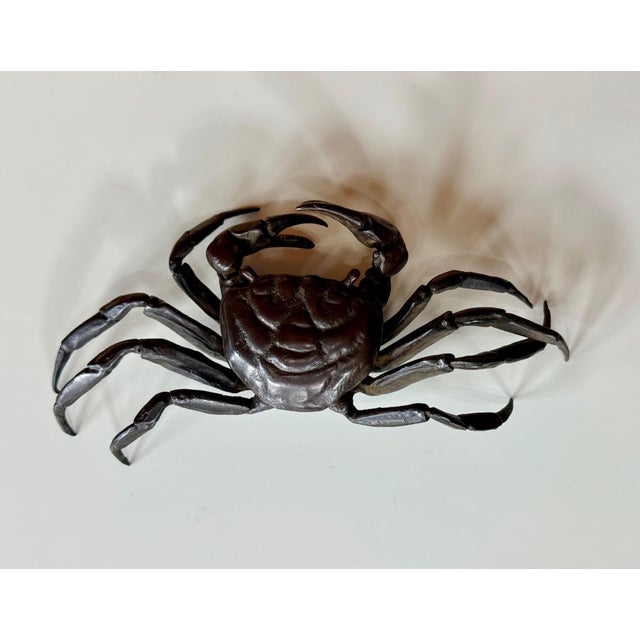 Antique Japanese Jizai okimono in the form of crab in cast bronze made by Ryubundo Yasunosuke VI (1840-1921), a sixth...