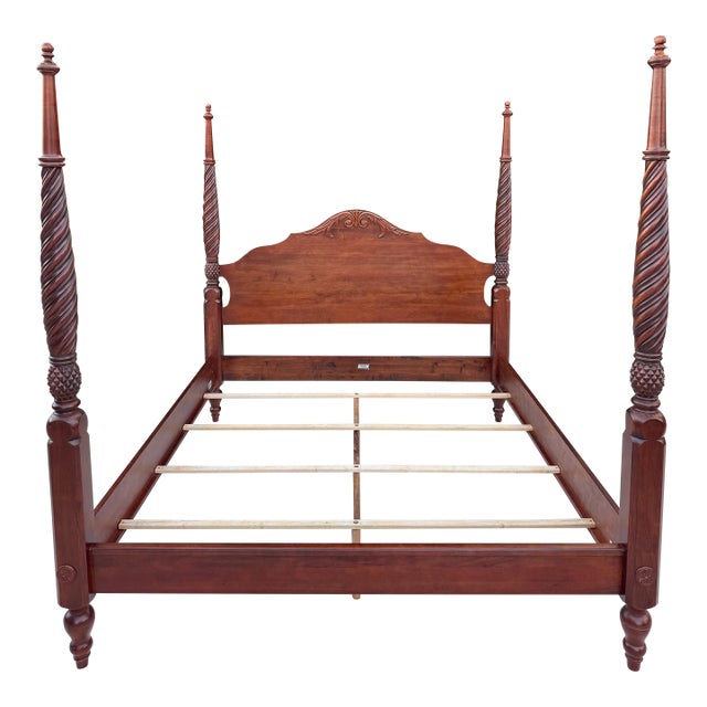 Ethan Allen British Classic Collection King Size Poster Bed For Sale