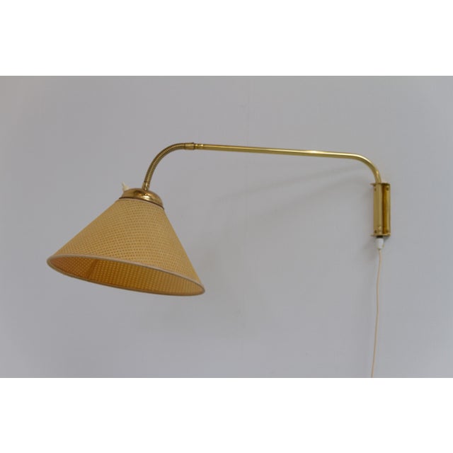 Swedish Swivel Arm Brass Wall Lamp by EAE, 1950s For Sale - Image 14 of 18