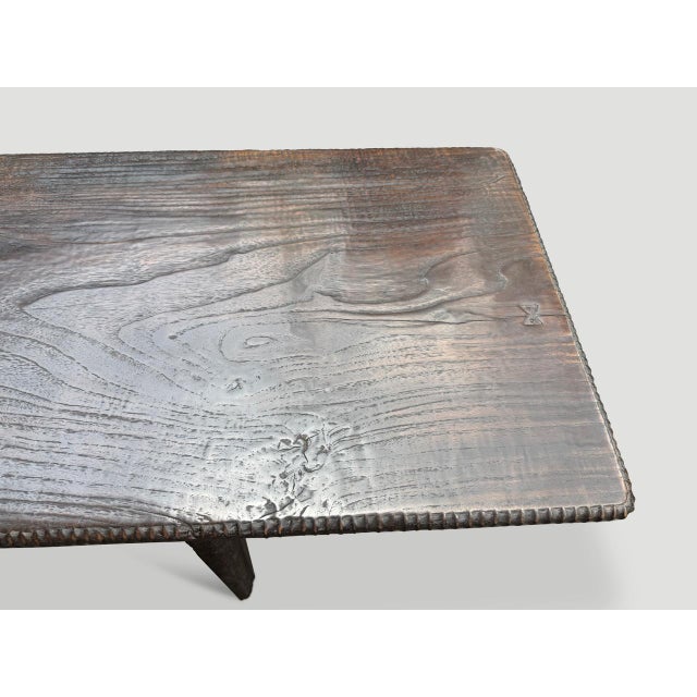 Andrianna Shamaris Exquisite Minimalist Hand Carved Console or Dining Table For Sale - Image 13 of 18