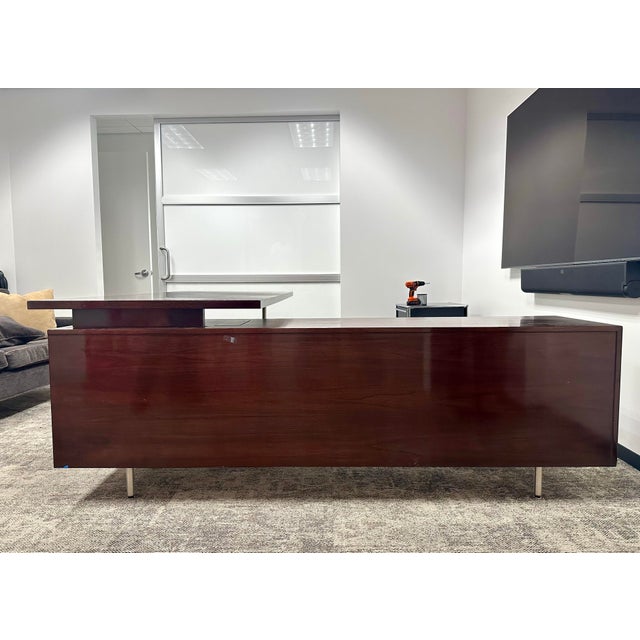 George Nelson Mid 20th Century George Nelson–Attributed Mid-Century Modern Executive Desk For Sale - Image 4 of 8