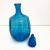 1960s Vintage Blenko Glass, 1960s Blue Blenko Ribbed Decanter Design by John Nickerson For Sale - Image 5 of 9