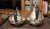 1960s Mid Century Modern John Prip for Reed and Barton. Dimension Tea and Coffee Service Set With Tray and Extra Coffee Pot. Silverplate - 6 pcs For Sale - Image 11 of 12