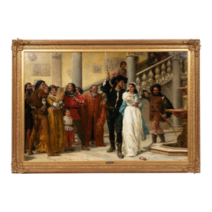 “The Taming of the Shrew” by Frank William Warwick Topham, England, 1879.