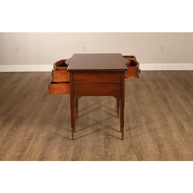 Antique Victorian Oak Partner's Writing Desk For Sale - Image 15 of 18