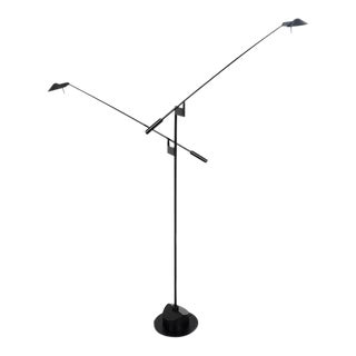 1960s Robert Sonneman George Kovacs Mid Century Modern 2 Arm Articulating Feather Floor Lamp For Sale