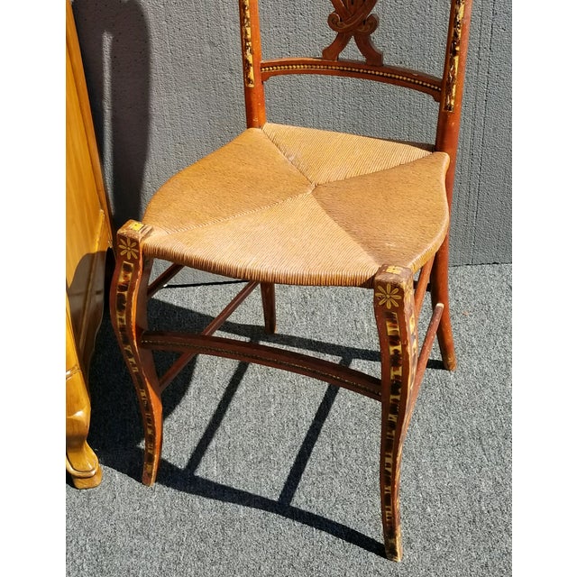 Vintage Rustic French Country Ornate Distressed Carved Wood Accent